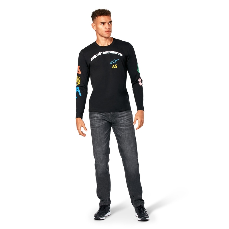 Maglietta Alpinestars Brundo CSF a maniche lunghe Nera