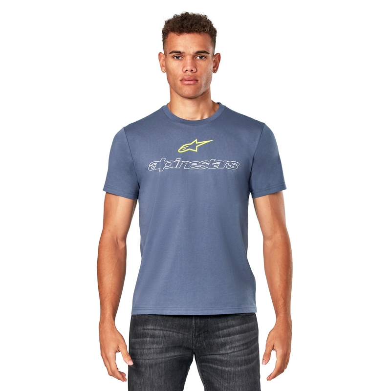 Maglietta Alpinestars Linear Trace CSF di colore blu