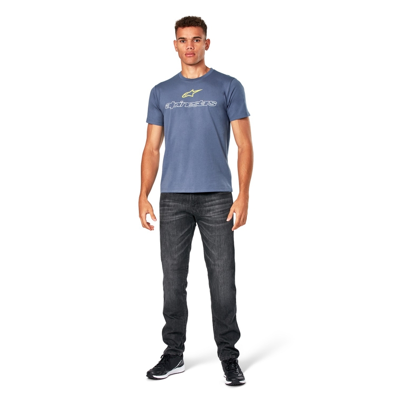 Maglietta Alpinestars Linear Trace CSF di colore blu