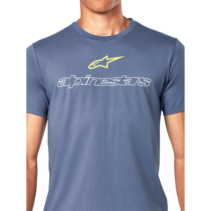 Maglietta Alpinestars Linear Trace CSF di colore blu