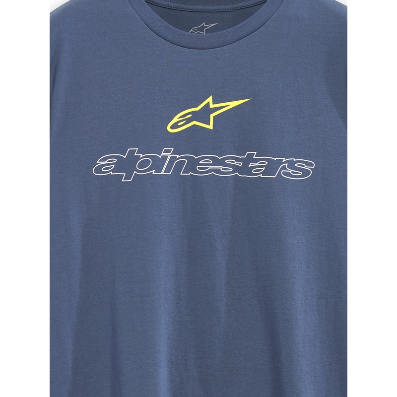 Maglietta Alpinestars Linear Trace CSF di colore blu