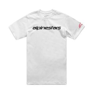 Maglietta Alpinestars Linear Wordmark 2.0 CSF bianca-rossa-nera