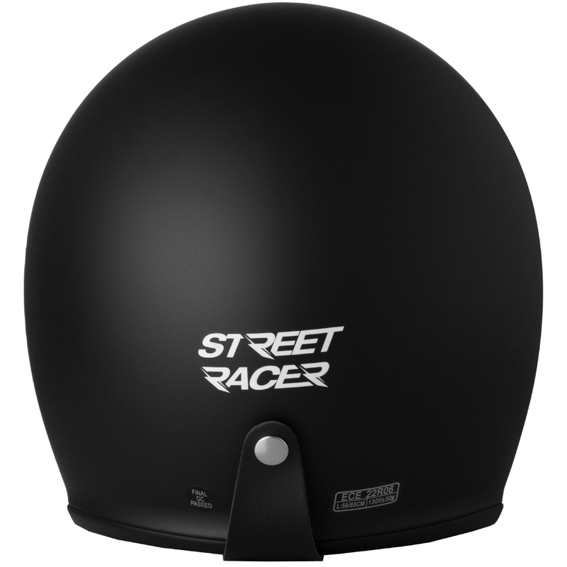 Casco moto aperto Street Racer Shadow II Nero opaco