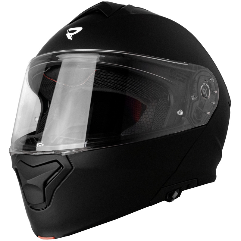Casco da motocicletta apribile Street Racer Fury nero opaco