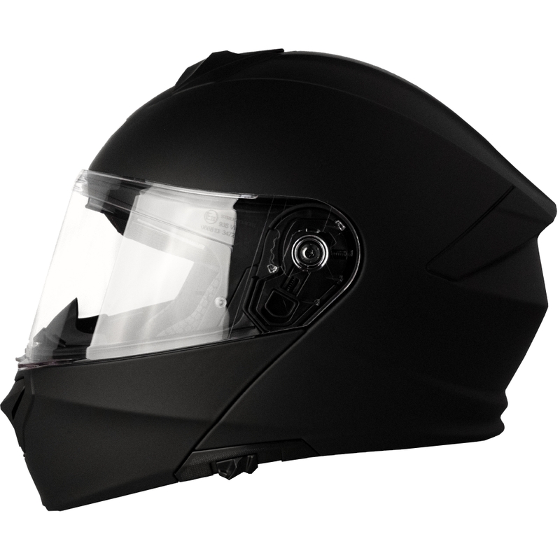 Casco da motocicletta apribile Street Racer Fury nero opaco