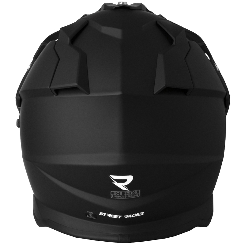 Casco da moto enduro Street Racer Ignite nero opaco