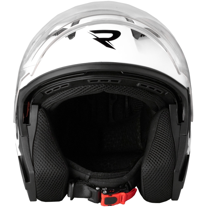 Casco moto aperto Street Racer Sonic bianco-nero lucido