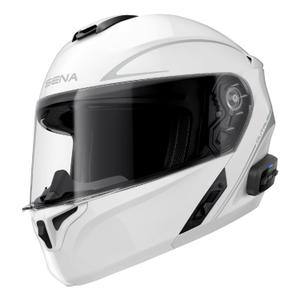 Casco moto apribile termofissato SENA Outrush R bianco lucido