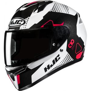 Casco moto integrale HJC C10 Aspa MC1 bianco-nero-rosso
