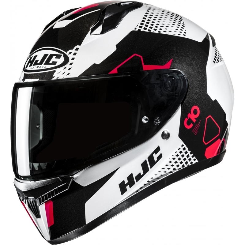 Casco moto integrale HJC C10 Aspa MC1 bianco-nero-rosso