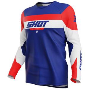 Maglia motocross per bambini Shot Draw League blu-rossa