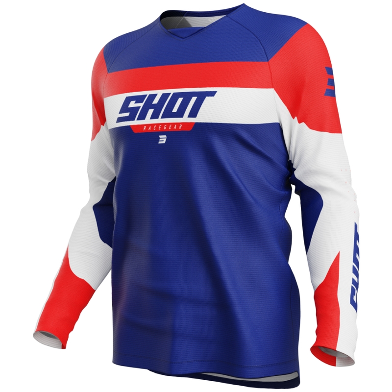 Maglia motocross per bambini Shot Draw League blu-rossa