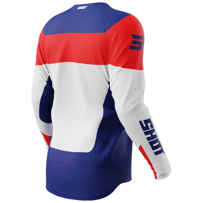 Maglia motocross per bambini Shot Draw League blu-rossa