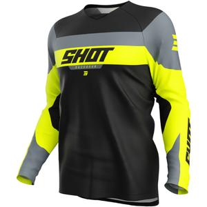 Maglia motocross bambino Shot Draw League giallo fluo