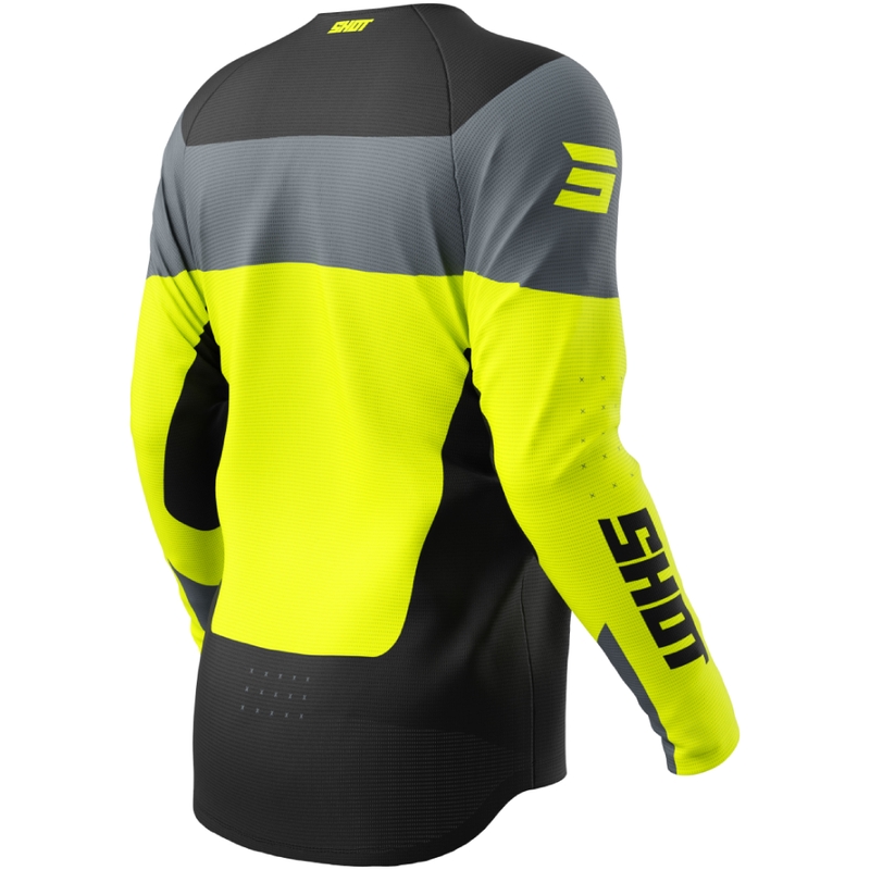 Maglia motocross bambino Shot Draw League giallo fluo