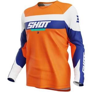 Maglia da motocross arancione per bambini Shot Draw League