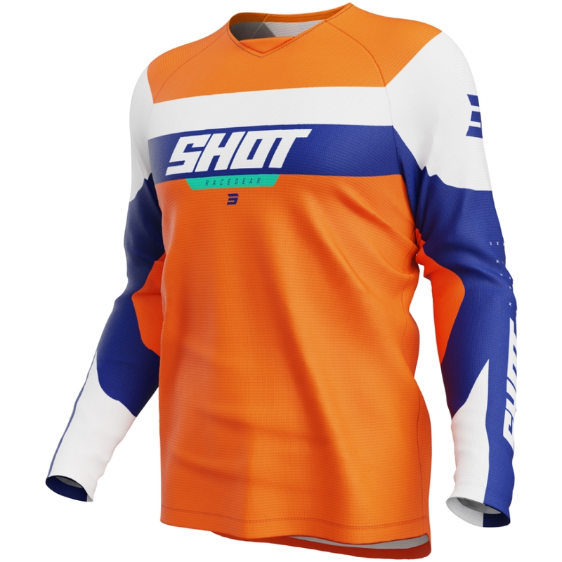 Maglia da motocross arancione per bambini Shot Draw League