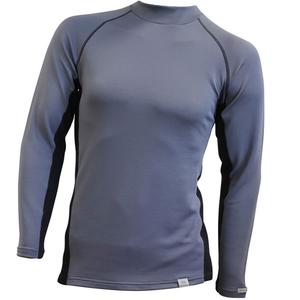 T-shirt termica da uomo nanosilver® Merino Stone grigio-nera