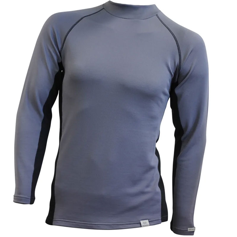 T-shirt termica da uomo nanosilver® Merino Stone grigio-nera Saldi