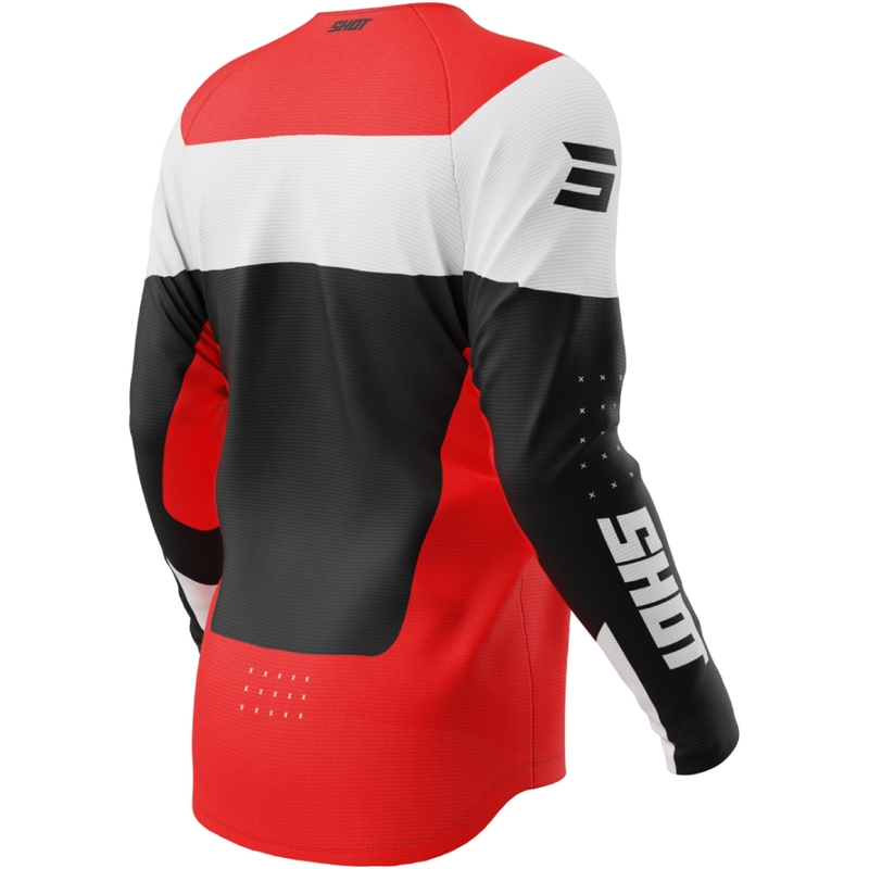 Maglia rossa da motocross Shot Draw League per bambini