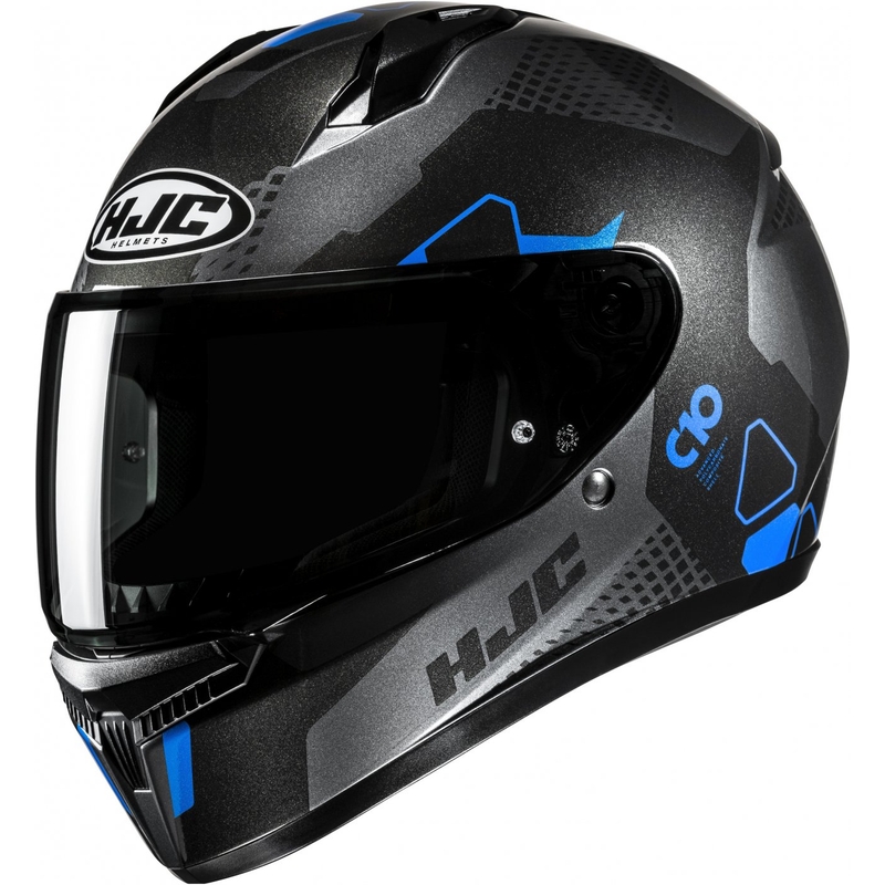 Casco moto integrale HJC C10 Aspa MC2 nero-blu-grigio