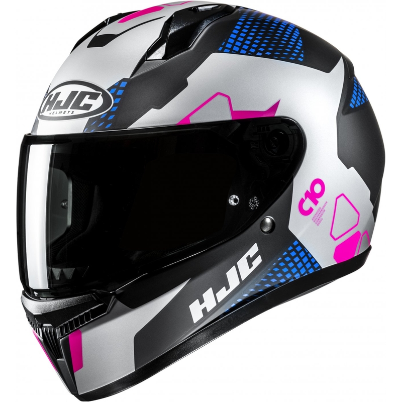 Casco moto integrale HJC C10 Aspa MC28SF Nero-Blu-Rosa-Argento