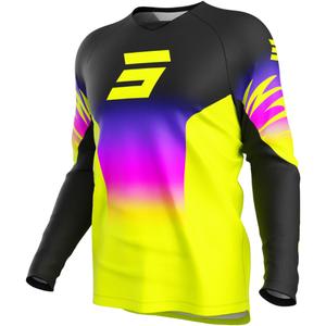 Maglia motocross da bambino Shot Draw X-Trem giallo fluo