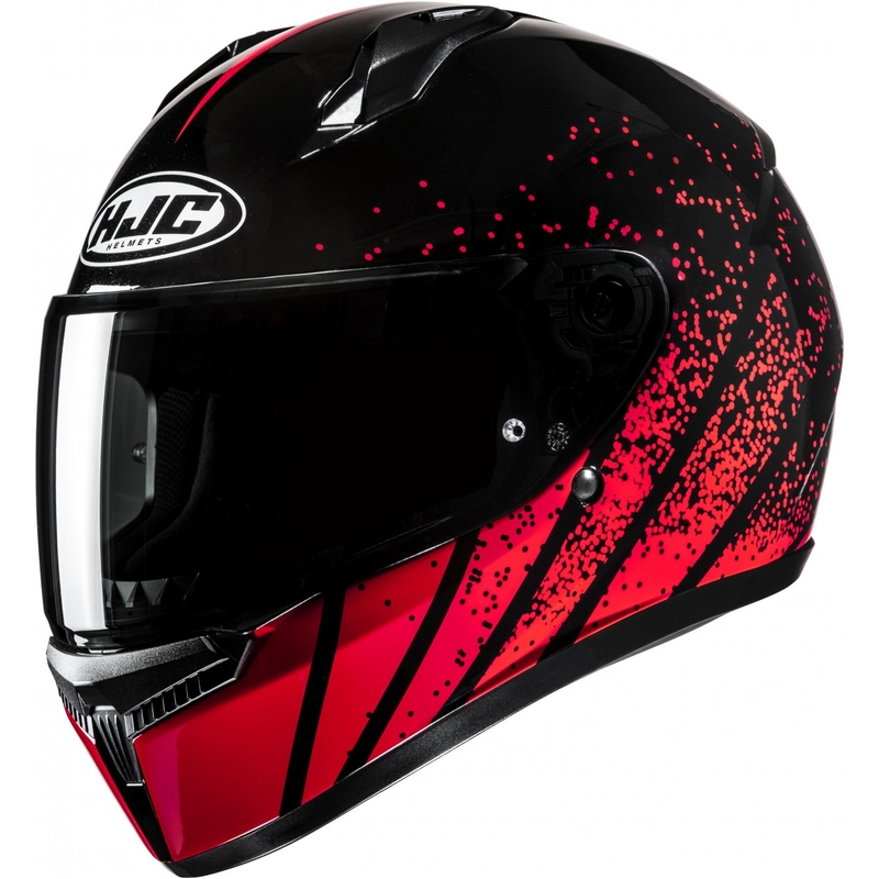 Casco moto integrale HJC C10 Haven MC1 nero-rosso