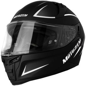 Casco moto integrale Motozem Guardian nero opaco-bianco-grigio