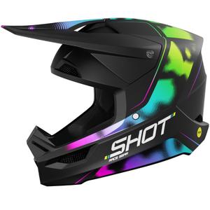Casco motocross Shot Race Nitro nero opaco