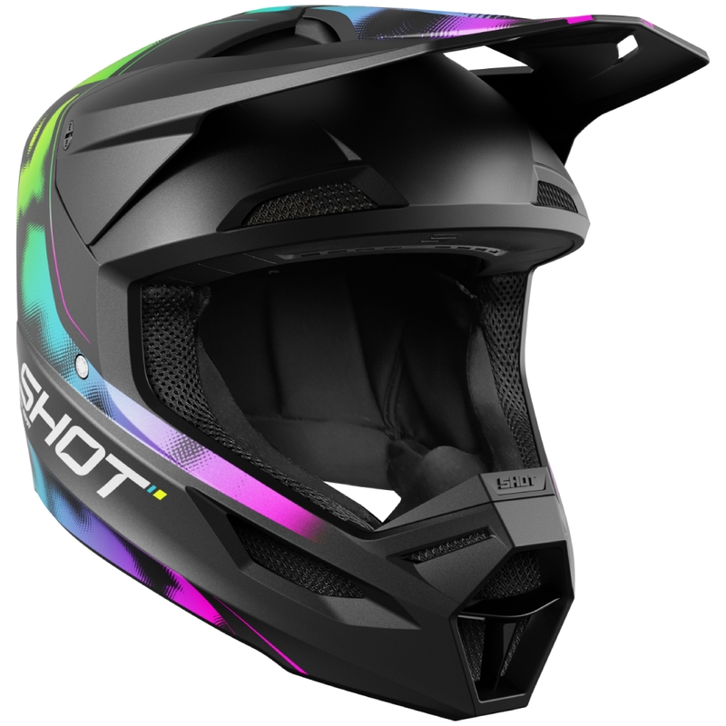 Casco motocross Shot Race Nitro nero opaco