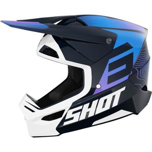 Casco motocross Shot Furious Apex blu