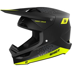 Casco motocross Shot Furious Draw giallo fluo