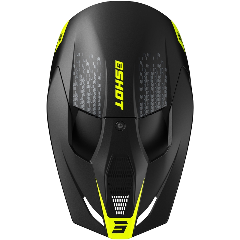 Casco motocross Shot Furious Draw giallo fluo