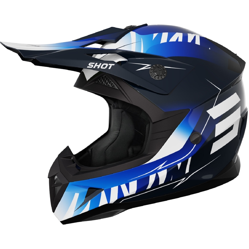 Casco motocross per bambini Shot Pulse X-Trem blu