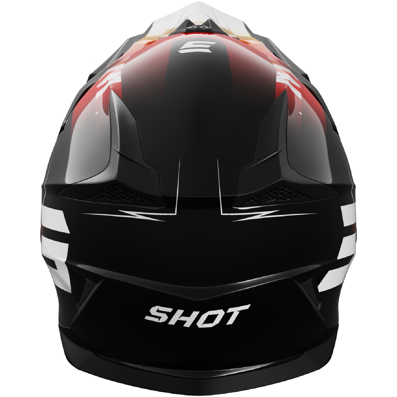 Casco motocross per bambini Shot Pulse X-Trem arancione-rosso