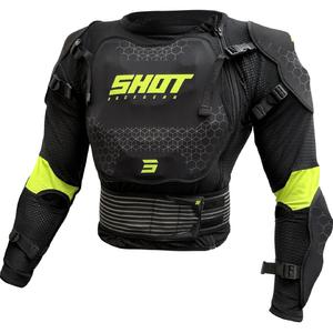 Body protettivo per bambini Shot Optimal 2.0 nero-giallo fluo