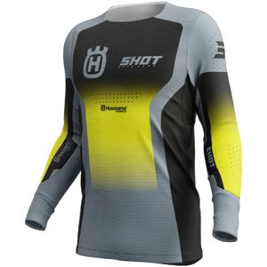Maglia motocross Shot Aerolite HVA nero-grigio