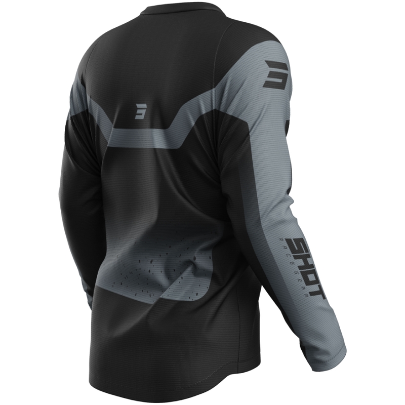 Maglia motocross Shot Devo Blast nero-grigio