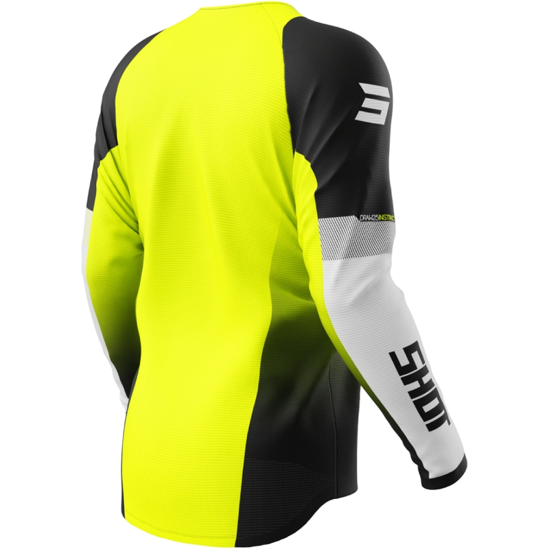 Maglia motocross Shot Draw Instinct giallo fluo