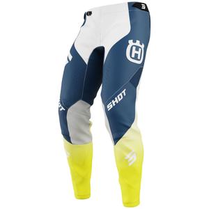 Pantaloni motocross Shot Aerolite HVA blu