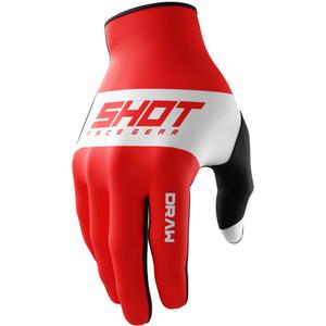 Guanti motocross Shot Draw Sky rosso