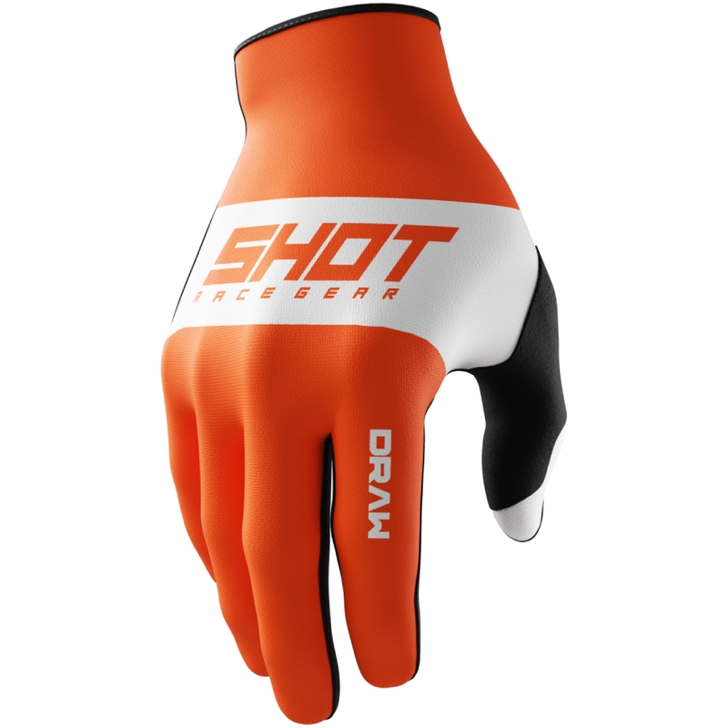 Guanti motocross Shot Draw Sky arancione