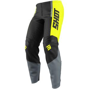 Pantaloni motocross da bambino Shot Draw League giallo fluo