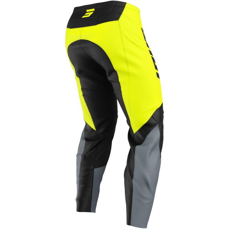 Pantaloni motocross da bambino Shot Draw League giallo fluo
