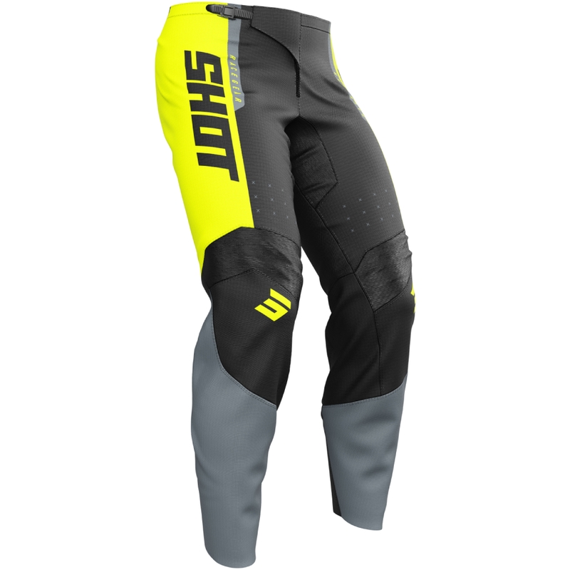 Pantaloni motocross da bambino Shot Draw League giallo fluo