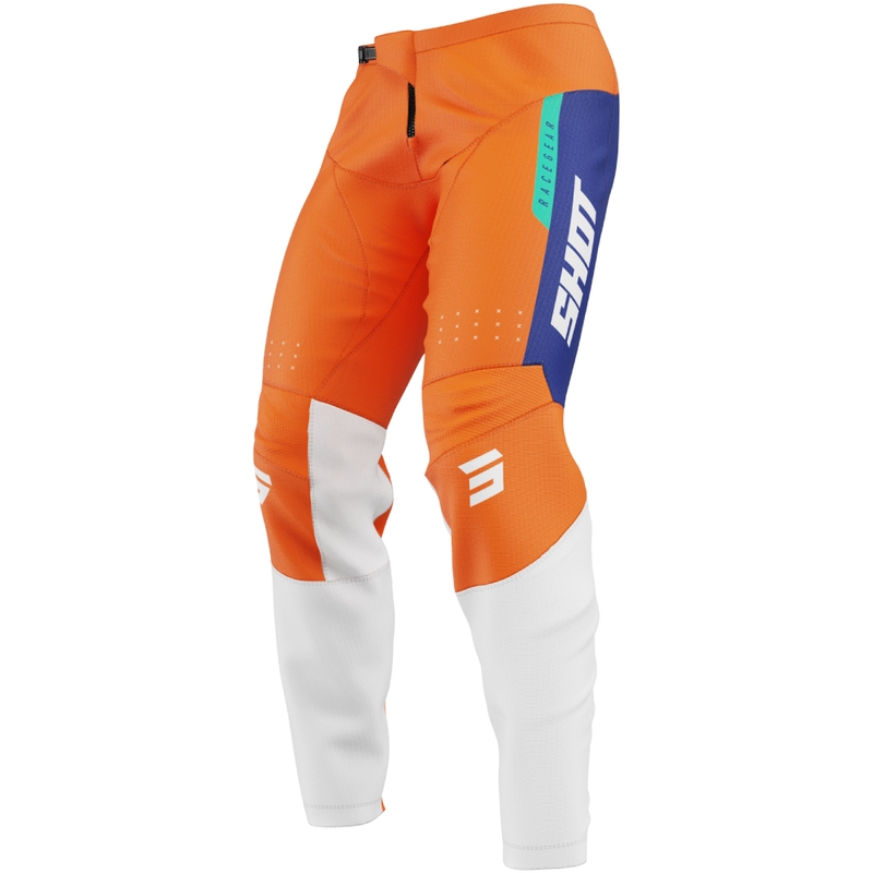 Pantaloni motocross Shot Draw League arancioni per bambini
