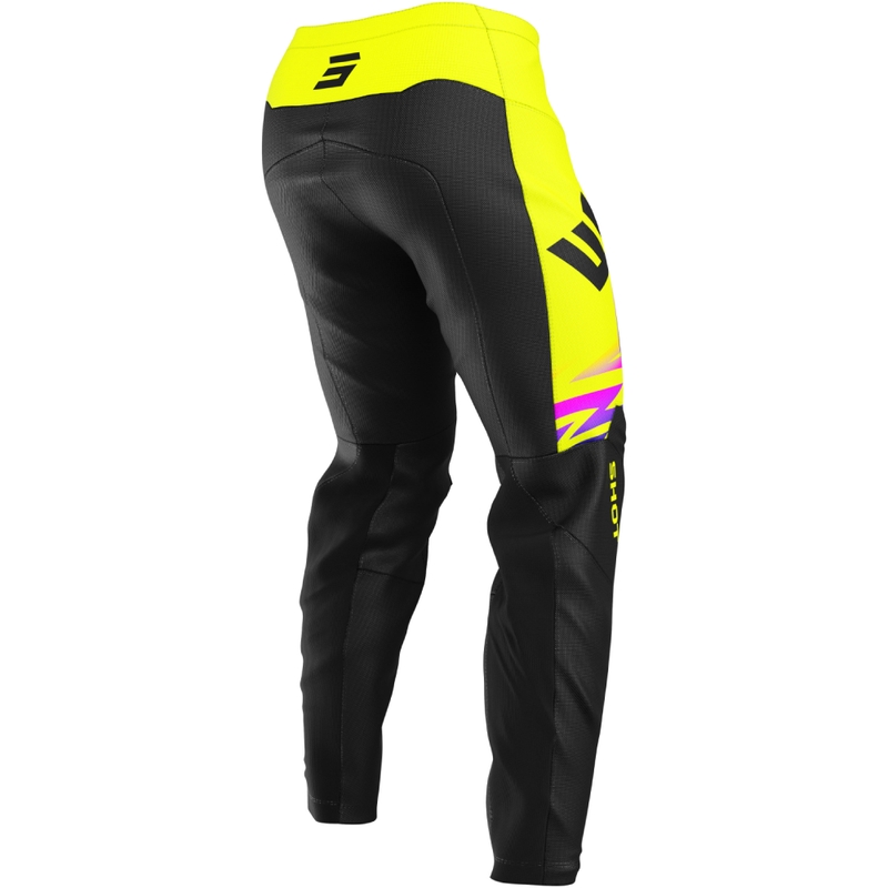Pantaloni motocross da bambino Shot Draw X-Trem giallo fluo