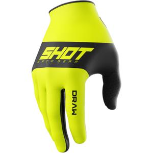 Guanti motocross bambino Shot Draw Sky giallo fluo