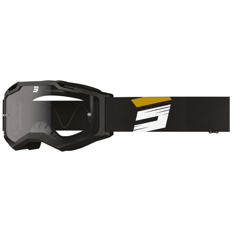 Occhiali motocross Shot Assault 2.0 Claw oro con plexiglass trasparente